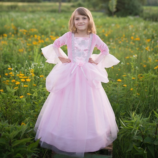 [GRP_70568] Princesse rose et argent, robe et cape, taille US 5-7 *Edition limitée*