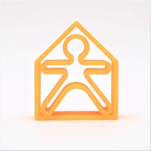 [HEB_01001N] 1 enfant et 1 maison(orange)
