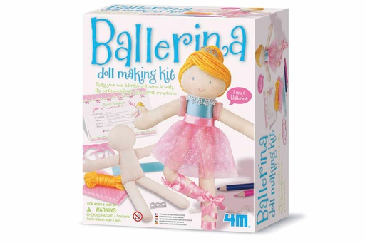 [DAM_5602731] 4M Crea DOLL MAKING KIT: CREE UNE POUPEE BALLERINE, contient 1 poupée, laine, de