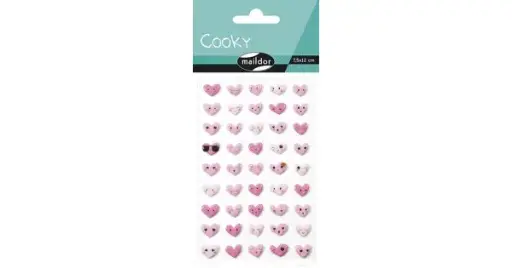 [CHO_CY057] Autocollants Emoticones coeur (Cooky)