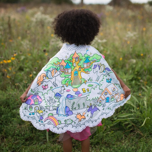 [GRP_83011] cape à colorier fée princesse menthe 4-7 ans