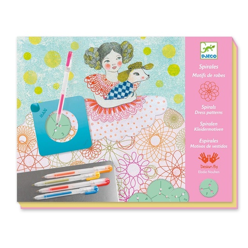 [DJE_DJ08737] Dessin et coloriage Spirales - Motifs de robes