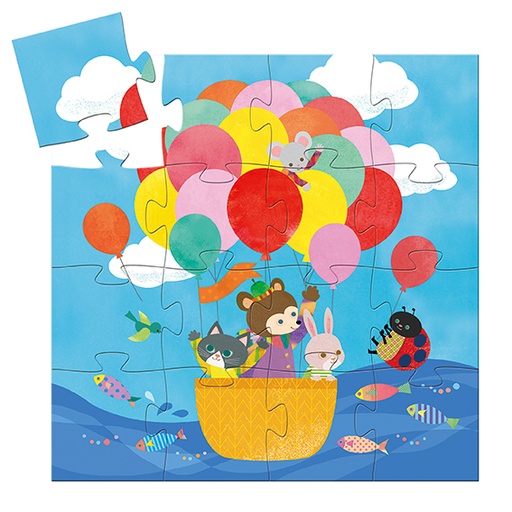 [DJE_DJ07270] La montgolfière - 16 pcs (Puzzles silhouettes Djeco)