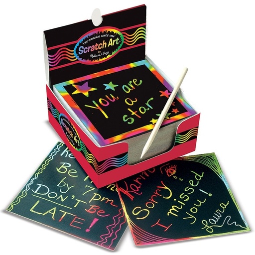 [MEL_15945] Rainbow Mini Scratch Art Note Cubes