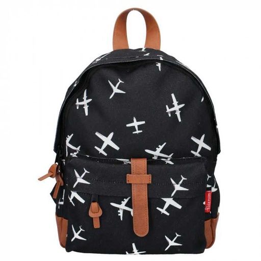 [AXE_030-8178planes] Sac À Dos Noir Et Blanc Avions