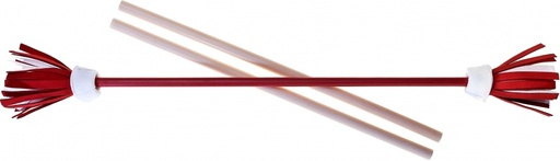[EUR8515764] Acrobat Baton de fleur avec bâtons ( rouge, blanc et noir)