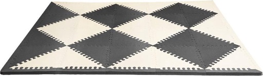 [HEB_245211] carreaux en mousse noir & blanc pour faire un tapis de sol bébé