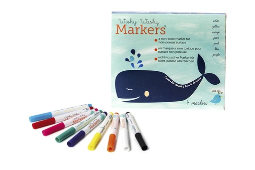 [DAM_2621035] Jaq Jaq Brid: marqueurs Wishy Washy, set de 9 couleurs