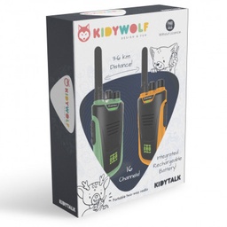 [NES_KIDYTALK-GO] paire de talkie-walkie rechargeables vert-orange