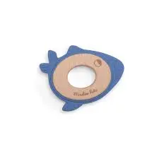 [MOU_676375] Anneau de dentition bois et silicone baleine Les aventures de Paulie