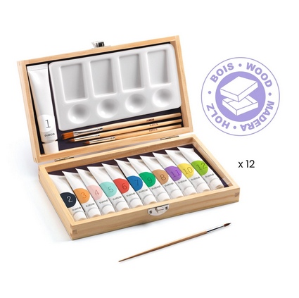 [DJE_DJ08908] Les couleurs des grands 12 Gouaches - Coffret d'artiste