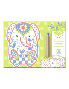 [DJE_DJ00062] Coloriage pour les petits Animaux sauvages à révéler