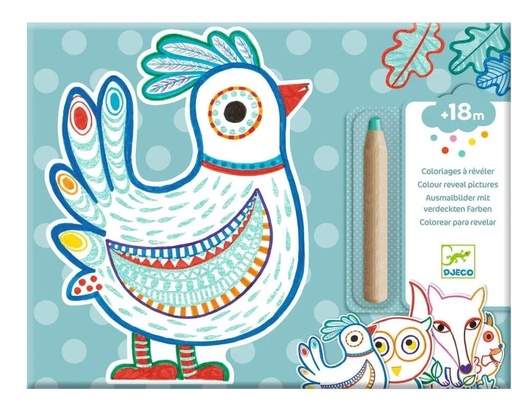 [DJE_DJ00063] Coloriage pour les petits Animaux de la forêt à révéler