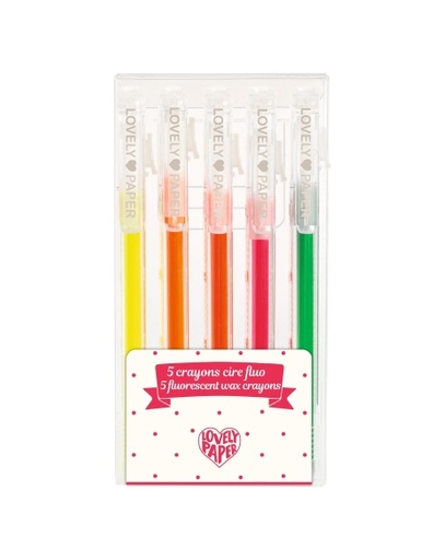 [DJE_DD03791] Ecrire, dessiner 5 crayons cire fluo