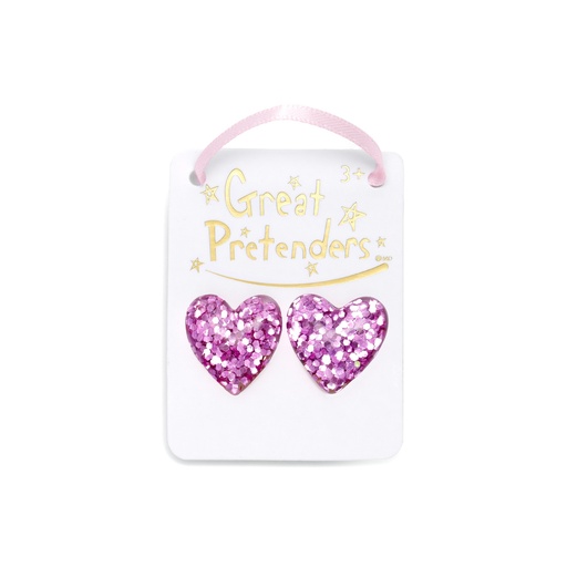 [GRP_90606] Boucles d'oreilles boutique glitter heart