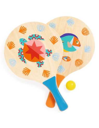 [DJE_ DJ02081] JEUX D'ADRESSE  - JEUX D'ADRESSE ET ACTIVITES Raquettes plage - Sea - FSC 100%