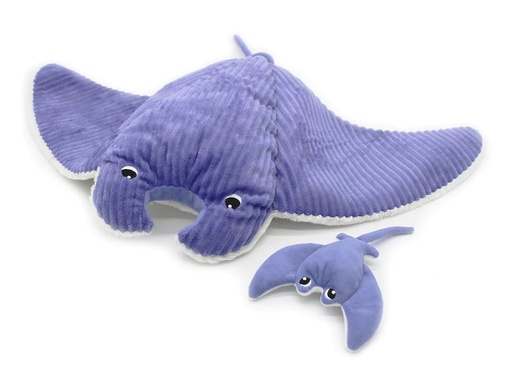 [QUU_74401] Mentalou la raie manta maman et bébé violet
