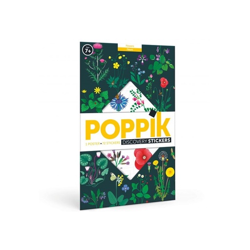 [PIK_DIS054] Poppik, Poster d'autocollants Botanique-fleurs