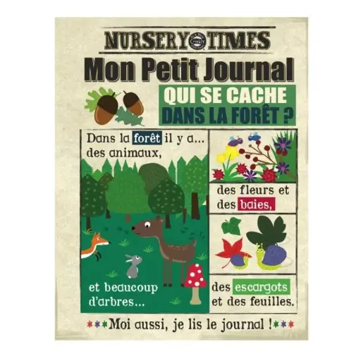 [PIK_3760262412320] Journal bébé tissu, La forêt
