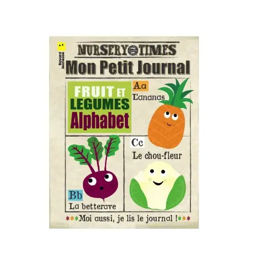[PIK_12726] Journal bébé tissu, Les fruits et légumes