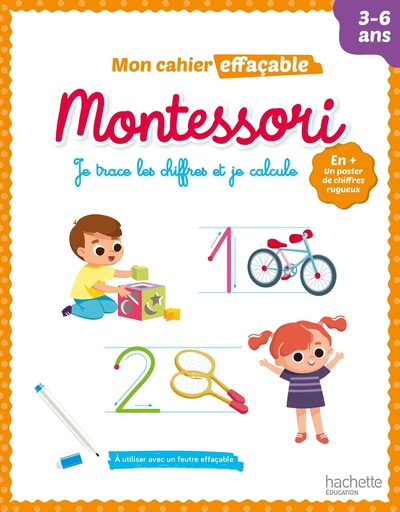 [DIL_9782017901143] Mon Cahier Effaçable Montessori - Je Trace Les Chiffres Et Je Calcule